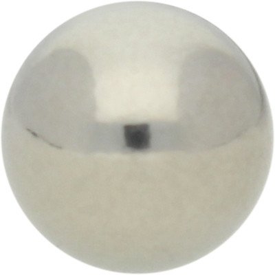 Abschluss-Perle, innen 2mm, Durchmesser 8mm, Edelstahl, SILBERFARBEN