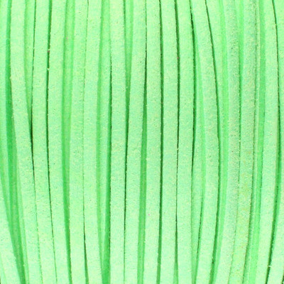 Textilband in Wildlederoptik, 100cm, 3,0mm breit, NEONGRÜN