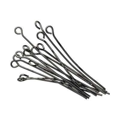 Kettelstifte (50 Stück), 35x0,7mm, Stäbchen (Stiftform), schwarz, Metall