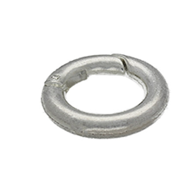 Ringverschluss, rund, 1 Stück, 18x3,5mm, Metall, SILBERFARBEN