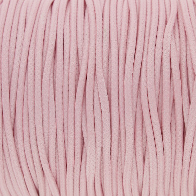 Gewachstes Schmuckband aus Baumwolle, 100cm, 1,5mm breit, ROSA