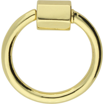 Ring mit Schraubverschluss, 20x19x2mm, Metall, GOLDFARBEN