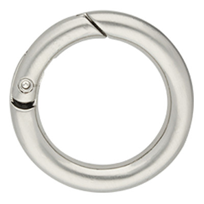 Ringverschluss, rund, 1 Stück, 36x5mm, Metall, matt SILBERFARBEN
