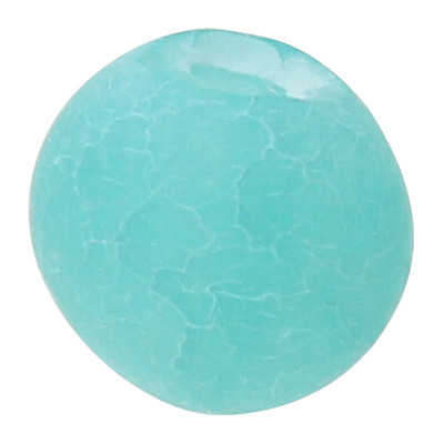 Perle, innen 1mm, Ø 6mm, pastellblau gefärbter Achat