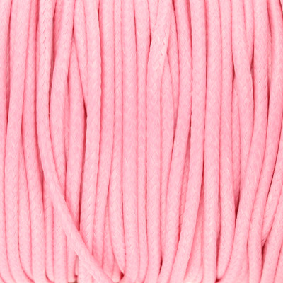 Gewachstes Schmuckband aus Baumwolle, 100cm, 2mm breit, ROSA