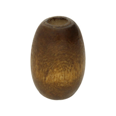 Holzperle, 12x8mm oval, innen 3mm, walnussfarben